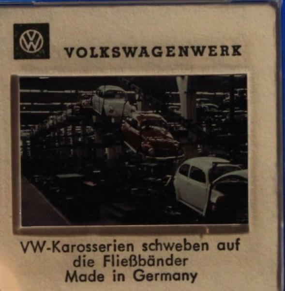 Volkswagen-Factory Carosserieproduktion 1967 four Factory-Slides (0152)